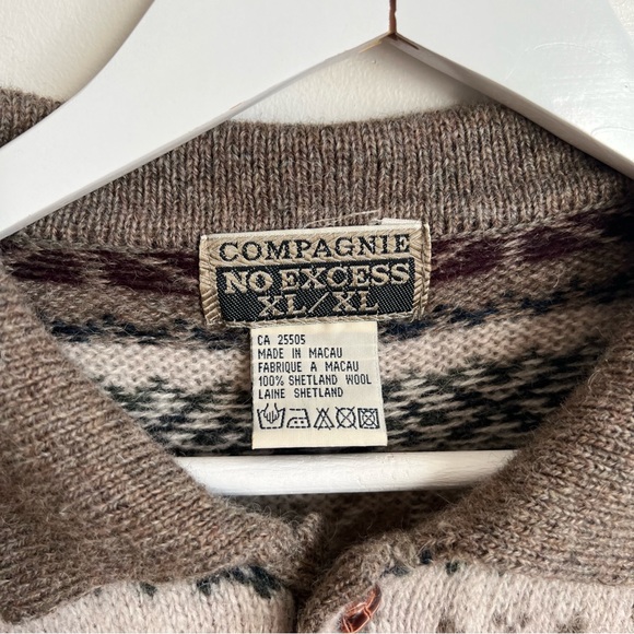 Vintage 100% Wool Multicolor Sweater Size XL Oversized - Picture 2 of 8